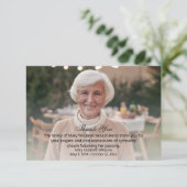 Photo Memorial Bereavement Funeral Carte de remerc (Debout devant)