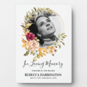 Photo Memorial Plaque aquarelle Rose Gold Frame (Devant)