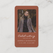 Photo Memorial Terracotta Burnt Orange Carte de pr (Devant)