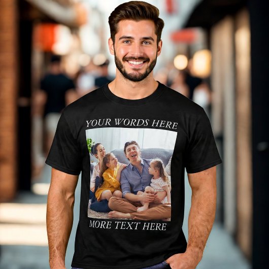 Photo Memory Custom Tee with Your Text T-shirt