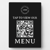 Photo Menu QR Code Restaurant | Plaque 5" x 7" (Devant)