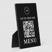 Photo Menu QR Code Restaurant | Plaque 5" x 7" (Côté)