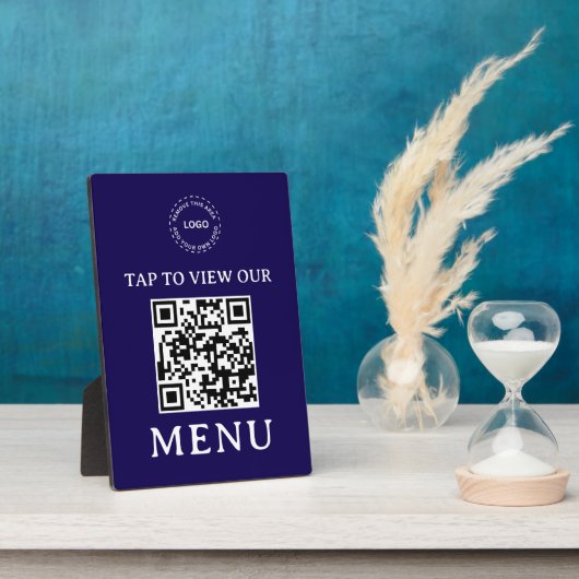 Photo Menu QR Code Restaurant | Plaque 5" x 7" (Côté)