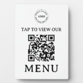 Photo Menu QR Code Restaurant | Plaque 5" x 7" (Devant)