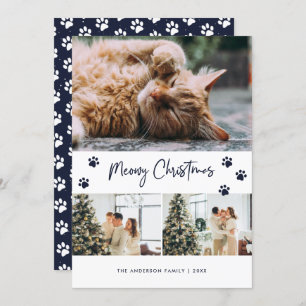 Photo Meowy Carte de Noël du propriétaire d'un cha