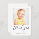 PHOTO MERCI calligraphie moderne écriture (Devant / Derrière)