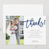 PHOTO MERCI écriture contemporaine marine (Devant / Derrière)