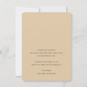 PHOTO MERCI élégant ampersan romantique et beige (Dos)