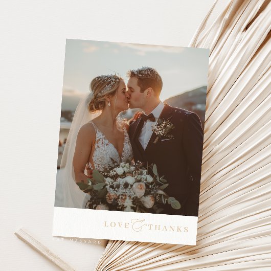 PHOTO MERCI élégant ampersan romantique et beige