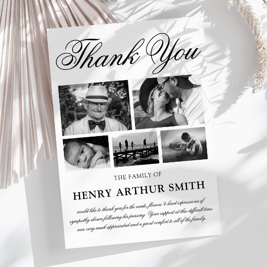 Photo Merci funéraire | Carte de service Memorial