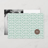 Photo Merci Lumière Jade Motif & Monogramme (Devant / Derrière)