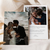 Photo Merci Mariage Lettré à la main