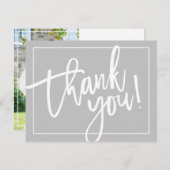 PHOTO MERCI mignon brosse moderne lettré gris (Devant / Derrière)