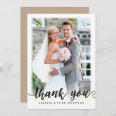 PHOTO MERCI mignon écriture manuscrite noir (Devant / Derrière)