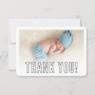 PHOTO MERCI moderne audacieuse présentation noir