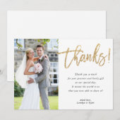 PHOTO MERCI moderne glam or parties scintillant sc (Devant / Derrière)