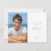 PHOTO MERCI moderne ombre bleu turquoise (Dos)