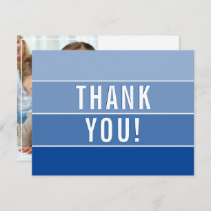 PHOTO MERCI moderne ombre royal bleu