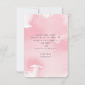 PHOTO MERCI or mignon parties scintillant rose aqu (Dos)