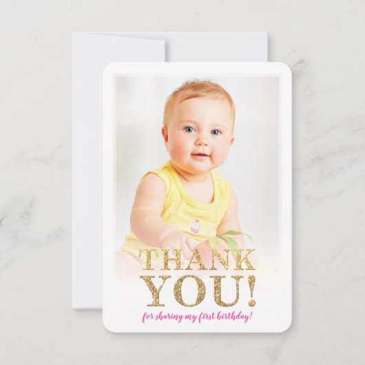 PHOTO MERCI or mignon parties scintillant rose aqu (Devant)