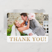 PHOTO MERCI or mignon parties scintillant texte ma (Devant / Derrière)