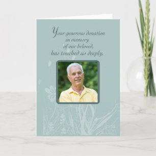 Photo, Merci pour la donation dans la mémoire, F