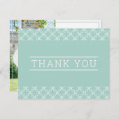 PHOTO MERCI simple moderne type pastel menthe (Devant / Derrière)