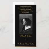 Photo Merci Sympathie avec croix de tuyauterie en (Devant / Derrière)