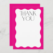 PHOTO MERCI tendance élégant serif rose chaud (Devant / Derrière)