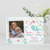 Photo mermicorn invitation anniversaire pour deux  (Debout devant)