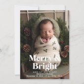 Photo Merry et Bright Faire-part de naissance (Devant)