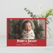 Photo Merry et Bright Faire-part de naissance (Debout devant)