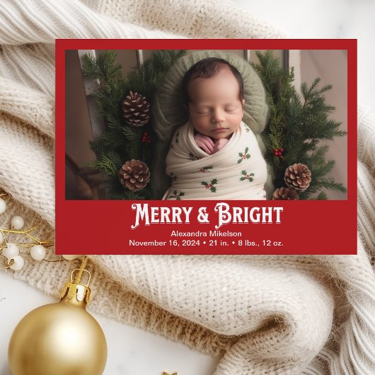 Photo Merry et Bright Faire-part de naissance