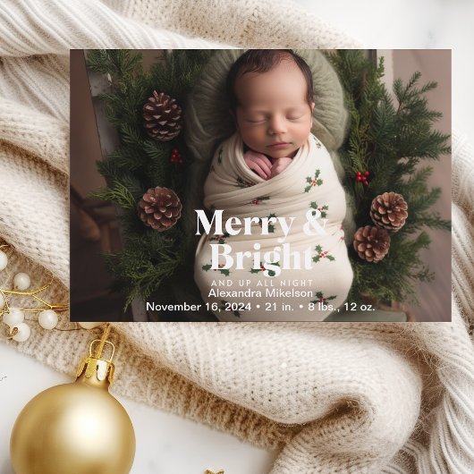 Photo Merry et Bright Faire-part de naissance