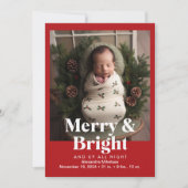Photo Merry et Bright Faire-part de naissance (Devant)