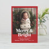 Photo Merry et Bright Faire-part de naissance (Debout devant)