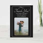 Photo & Messages on Black White, Bedankkaart (Voorkant)