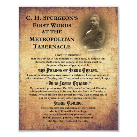 Photo Metropolitan Tabernacle Premiers mots (Devant)