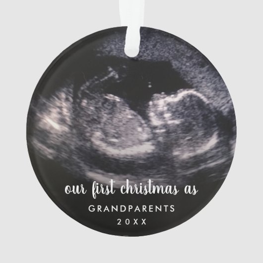 Photo mignonne Notre premier Noël en grands-parent (dos)