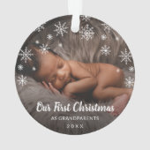 Photo mignonne Snowflakes Grand-parents Noël (dos)