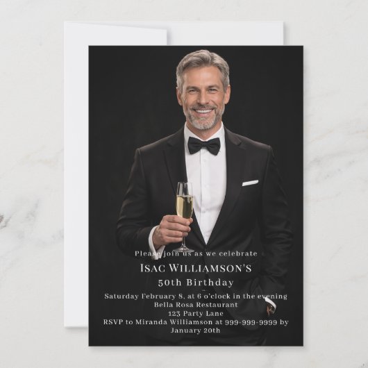 Photo milestone birthday kaart (Voorkant)