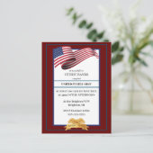 Photo Military Retirement Invitation Gold Crest (Debout devant)