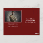 Photo Military Retirement Invitation Gold Crest (Dos)