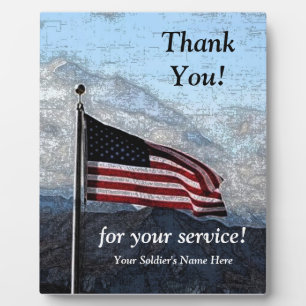 Photo Military Thank You Plaque