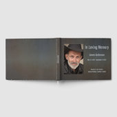 Photo Minimal Dark Painted Memorial Livre d'invité (Complet)