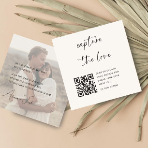 Photo Minimal Partagez les cartes de table Love QR