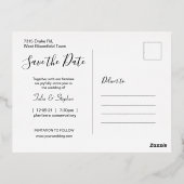 Photo minimale moderne Enregistrer la carte postal (Verso)