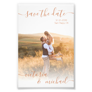 Photo minimaliste du Mariage Enregistrer la date
