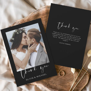 Photo minimaliste en Merci noir blanc Mariage