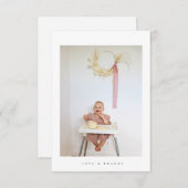 photo minimaliste merci carte d'anniversaire (Devant / Derrière)